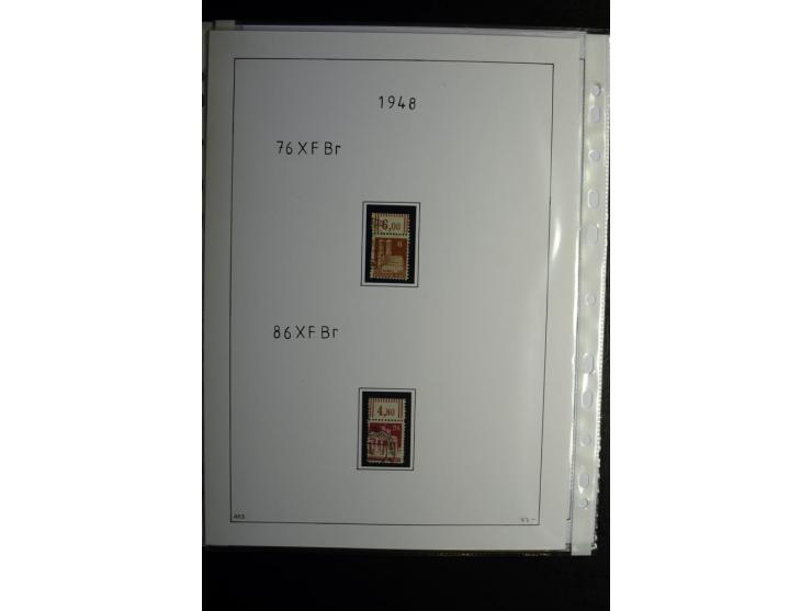 1945/49, gestempelte, stark spezialisierte Sammlung mit u.a. Mi.-Nr. 7I-III, 10B, 13C, 13E, 17bD, 20AXa, 22D (Fotoattest Wehn