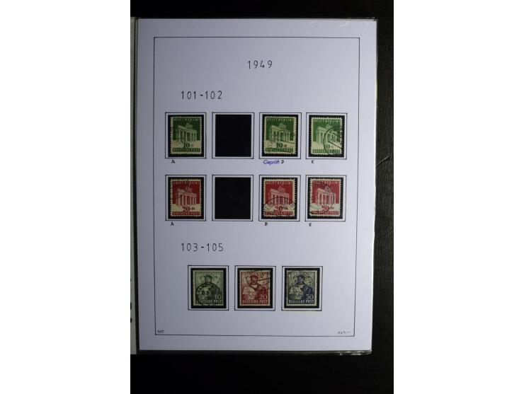 1945/49, gestempelte, stark spezialisierte Sammlung mit u.a. Mi.-Nr. 7I-III, 10B, 13C, 13E, 17bD, 20AXa, 22D (Fotoattest Wehn