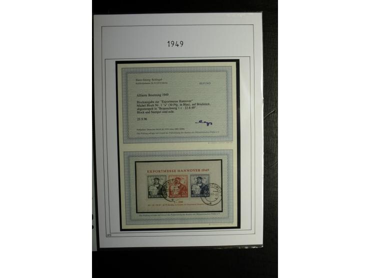 1945/49, gestempelte, stark spezialisierte Sammlung mit u.a. Mi.-Nr. 7I-III, 10B, 13C, 13E, 17bD, 20AXa, 22D (Fotoattest Wehn
