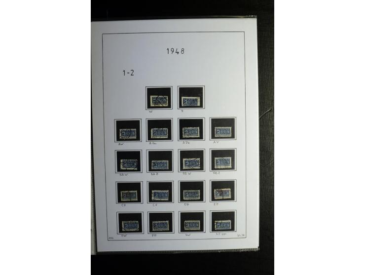 1945/49, gestempelte, stark spezialisierte Sammlung mit u.a. Mi.-Nr. 7I-III, 10B, 13C, 13E, 17bD, 20AXa, 22D (Fotoattest Wehn