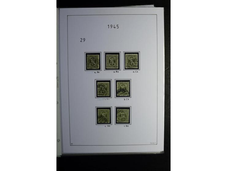1945/49, gestempelte, stark spezialisierte Sammlung mit u.a. Mi.-Nr. 7I-III, 10B, 13C, 13E, 17bD, 20AXa, 22D (Fotoattest Wehn