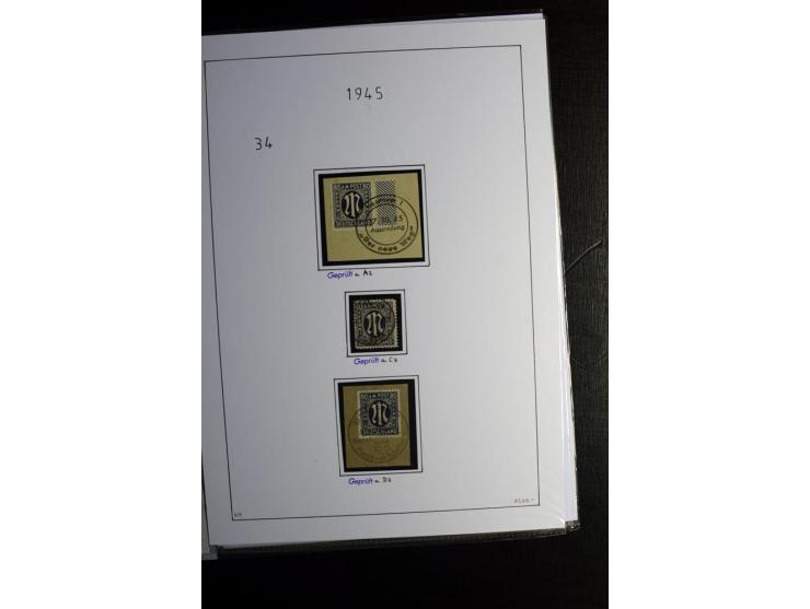 1945/49, gestempelte, stark spezialisierte Sammlung mit u.a. Mi.-Nr. 7I-III, 10B, 13C, 13E, 17bD, 20AXa, 22D (Fotoattest Wehn