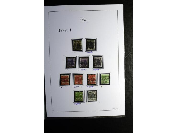 1945/49, gestempelte, stark spezialisierte Sammlung mit u.a. Mi.-Nr. 7I-III, 10B, 13C, 13E, 17bD, 20AXa, 22D (Fotoattest Wehn