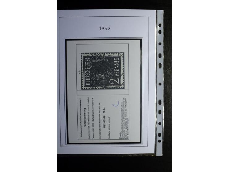 1945/49, gestempelte, stark spezialisierte Sammlung mit u.a. Mi.-Nr. 7I-III, 10B, 13C, 13E, 17bD, 20AXa, 22D (Fotoattest Wehn