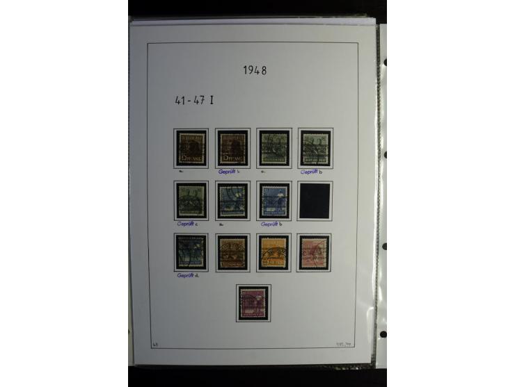 1945/49, gestempelte, stark spezialisierte Sammlung mit u.a. Mi.-Nr. 7I-III, 10B, 13C, 13E, 17bD, 20AXa, 22D (Fotoattest Wehn