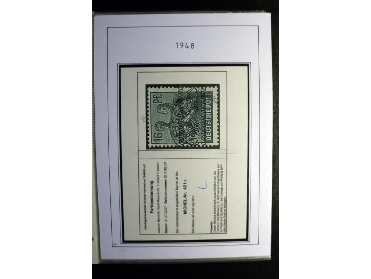 1945/49, gestempelte, stark spezialisierte Sammlung mit u.a. Mi.-Nr. 7I-III, 10B, 13C, 13E, 17bD, 20AXa, 22D (Fotoattest Wehn