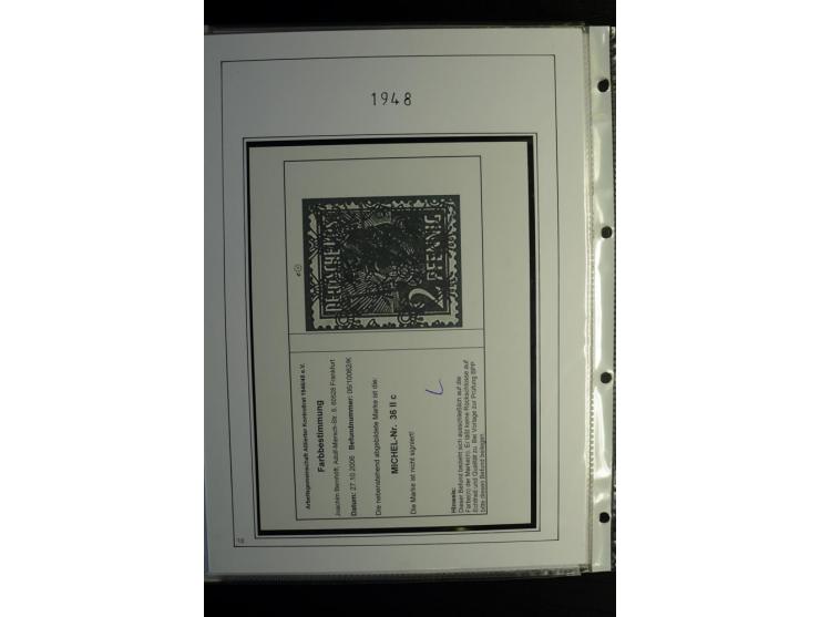 1945/49, gestempelte, stark spezialisierte Sammlung mit u.a. Mi.-Nr. 7I-III, 10B, 13C, 13E, 17bD, 20AXa, 22D (Fotoattest Wehn