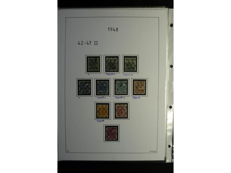 1945/49, gestempelte, stark spezialisierte Sammlung mit u.a. Mi.-Nr. 7I-III, 10B, 13C, 13E, 17bD, 20AXa, 22D (Fotoattest Wehn