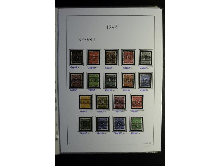 1945/49, gestempelte, stark spezialisierte Sammlung mit u.a. Mi.-Nr. 7I-III, 10B, 13C, 13E, 17bD, 20AXa, 22D (Fotoattest Wehn