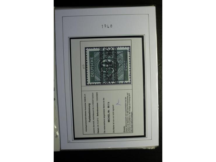 1945/49, gestempelte, stark spezialisierte Sammlung mit u.a. Mi.-Nr. 7I-III, 10B, 13C, 13E, 17bD, 20AXa, 22D (Fotoattest Wehn
