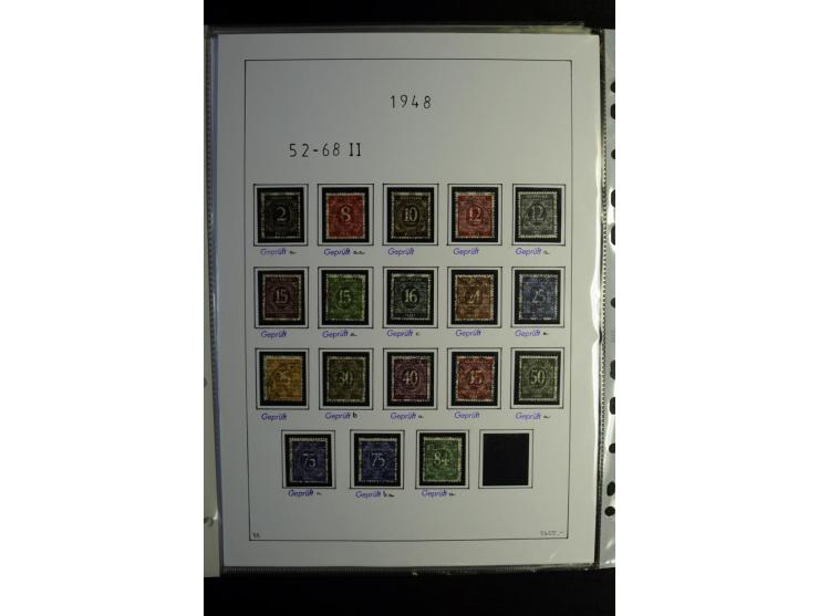 1945/49, gestempelte, stark spezialisierte Sammlung mit u.a. Mi.-Nr. 7I-III, 10B, 13C, 13E, 17bD, 20AXa, 22D (Fotoattest Wehn