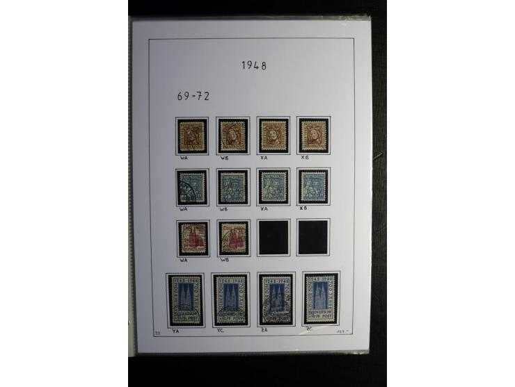1945/49, gestempelte, stark spezialisierte Sammlung mit u.a. Mi.-Nr. 7I-III, 10B, 13C, 13E, 17bD, 20AXa, 22D (Fotoattest Wehn