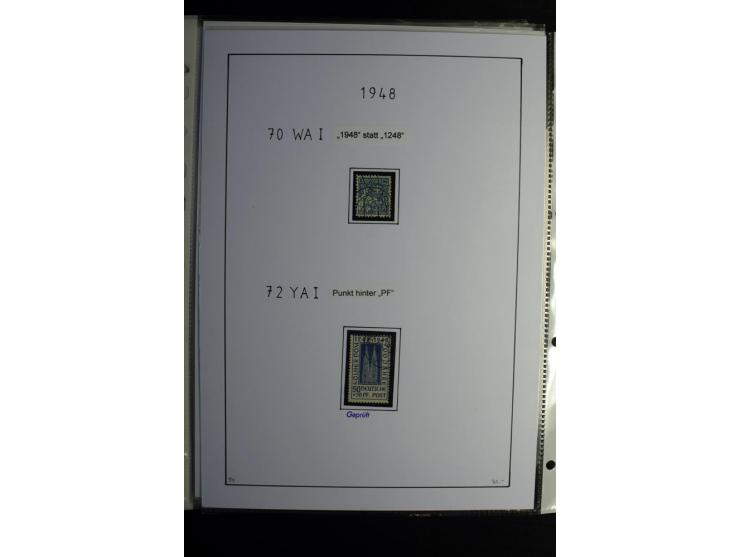 1945/49, gestempelte, stark spezialisierte Sammlung mit u.a. Mi.-Nr. 7I-III, 10B, 13C, 13E, 17bD, 20AXa, 22D (Fotoattest Wehn