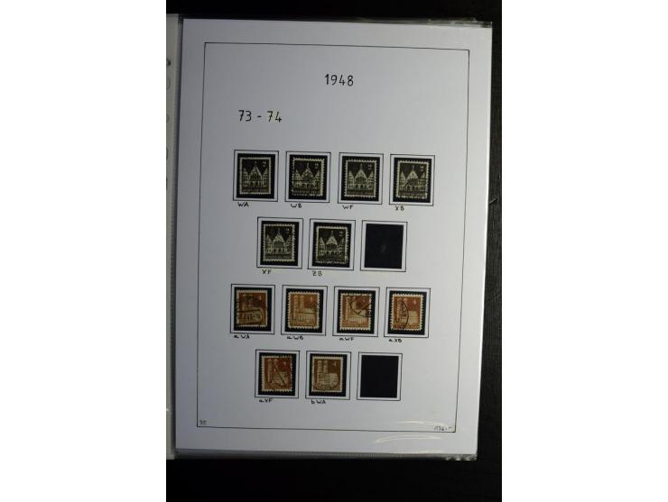 1945/49, gestempelte, stark spezialisierte Sammlung mit u.a. Mi.-Nr. 7I-III, 10B, 13C, 13E, 17bD, 20AXa, 22D (Fotoattest Wehn