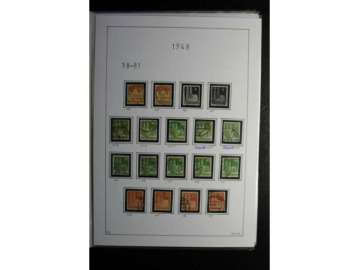 1945/49, gestempelte, stark spezialisierte Sammlung mit u.a. Mi.-Nr. 7I-III, 10B, 13C, 13E, 17bD, 20AXa, 22D (Fotoattest Wehn