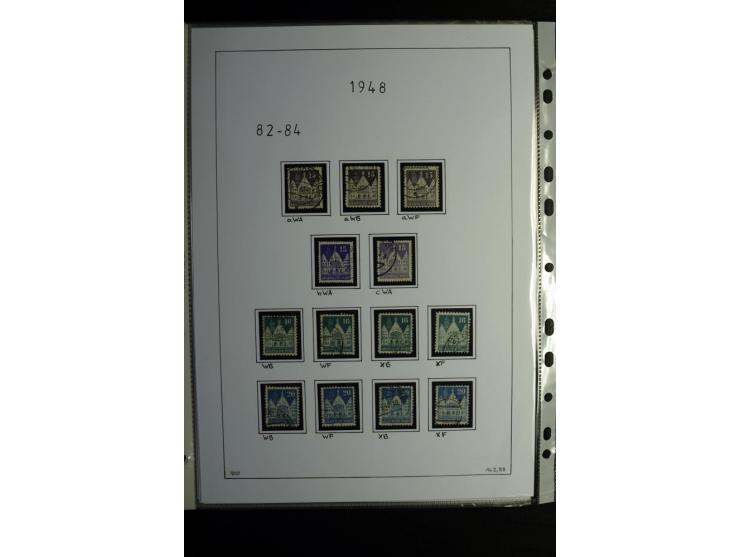 1945/49, gestempelte, stark spezialisierte Sammlung mit u.a. Mi.-Nr. 7I-III, 10B, 13C, 13E, 17bD, 20AXa, 22D (Fotoattest Wehn