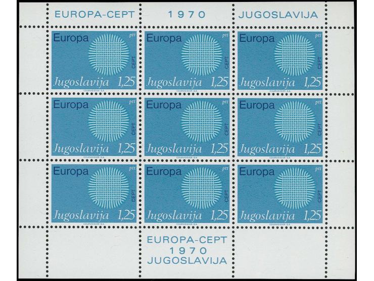 1,25 d., miniature sheet on white fluorescent paper, certificate Velickovic
