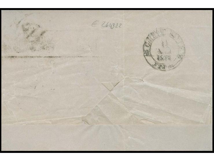½ Gr. orange und 2½ auf 2½ Gr. braunorange mit klarem Hufeisenstempel "LÜBECK 20 MAI 74" (Spalink-Nr. 22-4) auf Faltbrief via