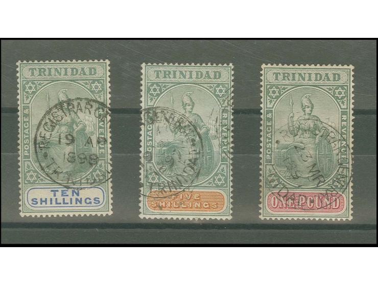 1896, 5s-1£., all with clear cds., fine