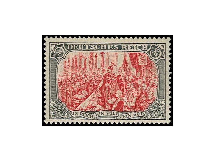 5 M. schwarz/dunkelkarmin, sogenannter Ministerdruck, ungebraucht, Pracht, sign. Pfenninger und Fotoattest Jäschke-L. BPP (Mi