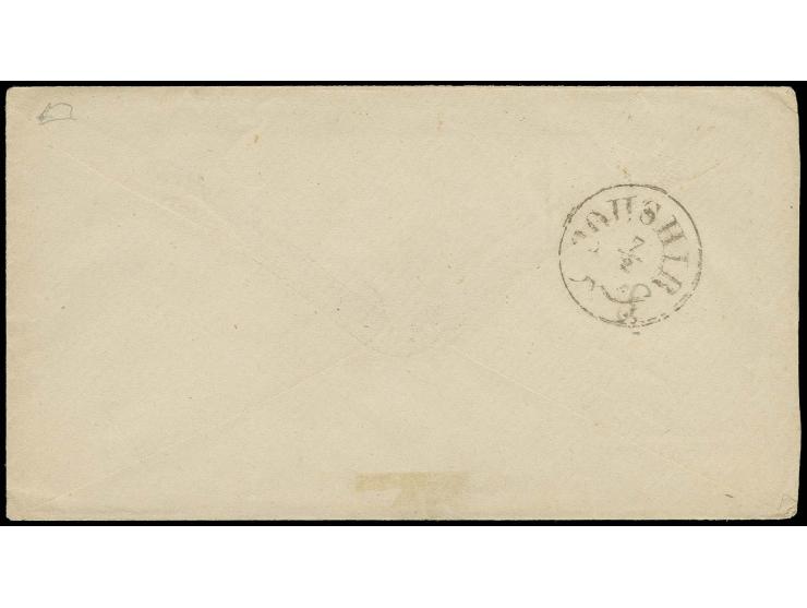 2 ch. tied by black Boushir cds. to envelope with printed sender "Perzische Handelsvereeniging...." to Shiraz, fine