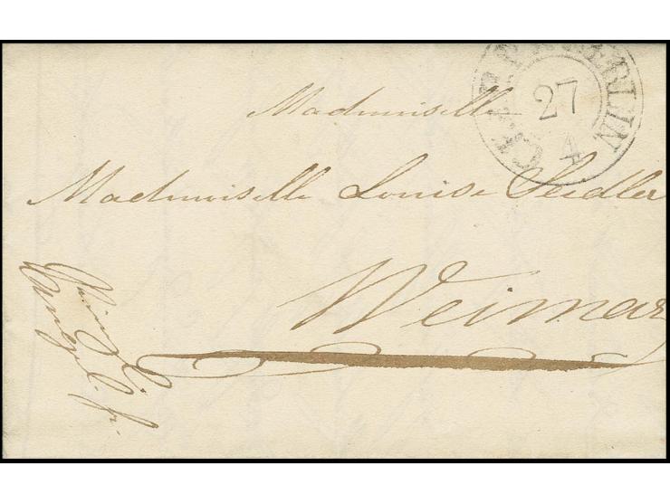 DIVERSES: 1832, Augusta Maria Luise Katharina von Sachsen, Prinzessin und spätere Kaiserin, eigenhändig geschriebener, kpl. F