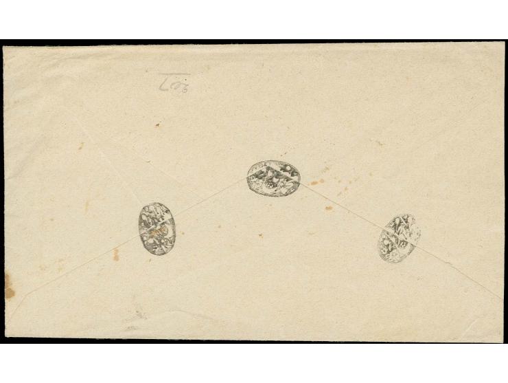 1 kr. green tied by Teheran cds. to double-rate registered cover with register label to Ispahan, fine