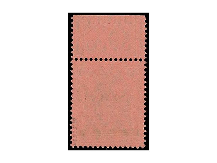 80 Pfg. mit Walzen-Oberrand, Feld 7 mit kleinem Aufdruckfehler "kleine Einkerbung in S links oben" (Saarhandbuch "G5"), postf