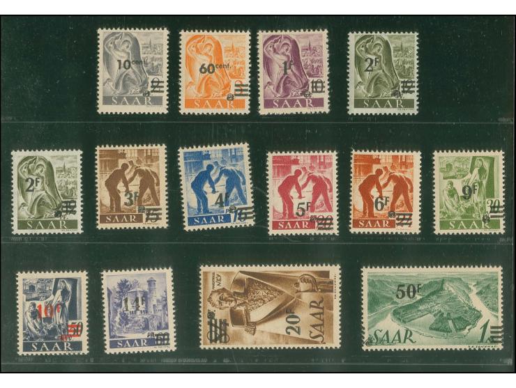 Urdruck 10 C.-50 Fr. kpl., postfrisch, tadellos, sign. Dub und Fotoattest Hoffmann BPP