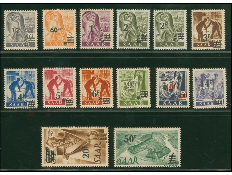 Urdruck 10c - 50 Fr. komplett, 50 Fr. ungebraucht, sonst postfrisch, private Signaturen, Fotoattest Geigle BPP