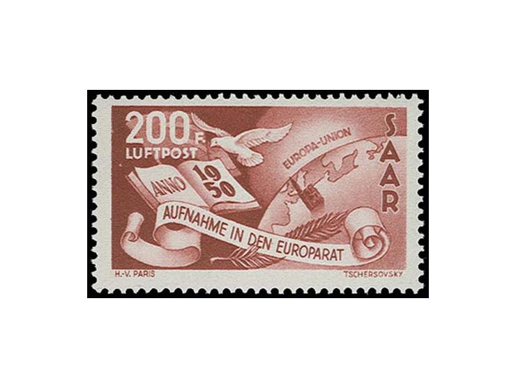 200 Fr. mit Plattenfehler "weißer Punkt hinter Währungsbezeichnung F", postfrisch (Mi. 800,-)