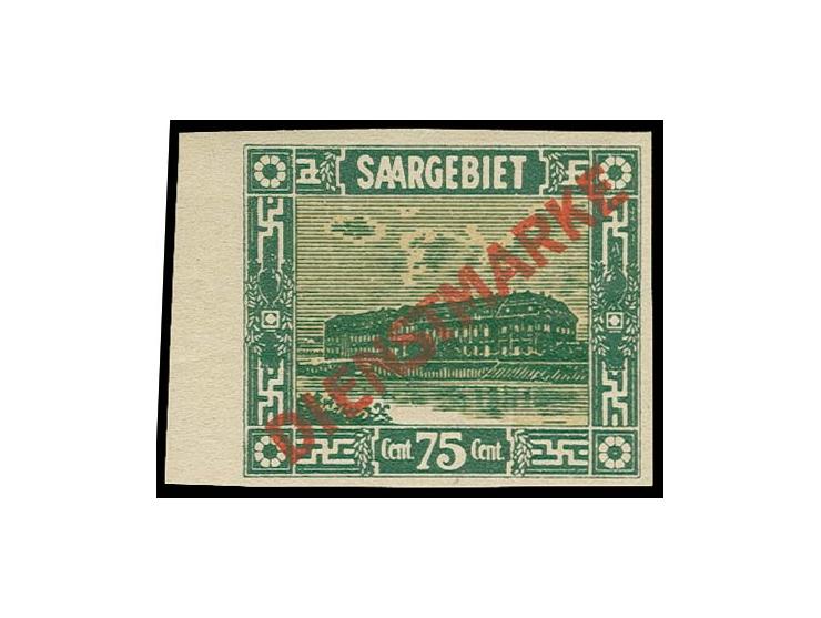 1922, 75 C., ungezähnt vom linken Rand, postfrisch, 3 private Signaturen und Fotoattest Geigle BPP (Mi. 1.200,-)