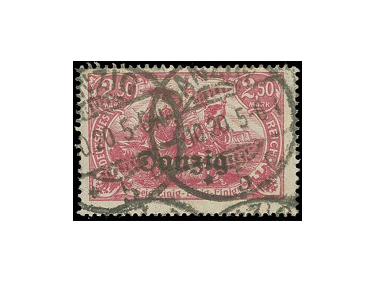 2,50 M. rosakarmin, gestempelt, Kabinett, Fotoattest Gruber BPP (Mi. 900,-)