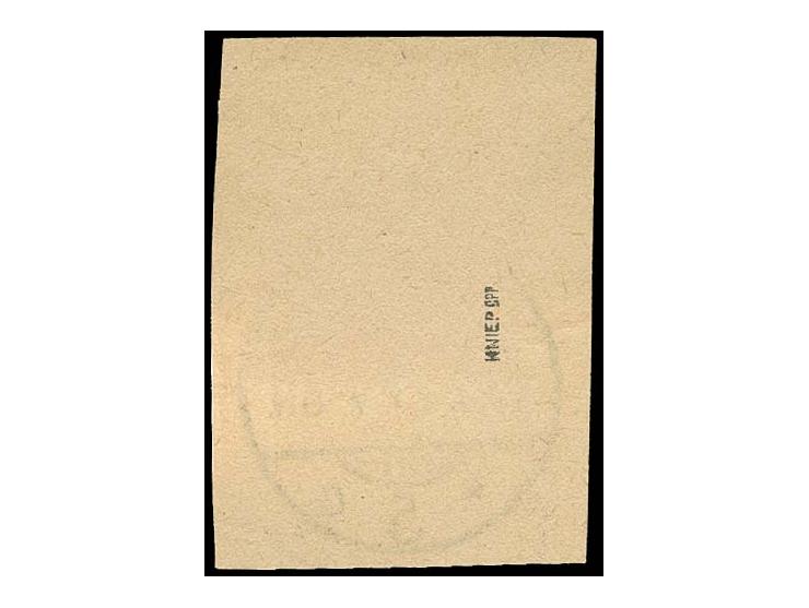 50 Pfg. mit sauberer zeitgerechter Entwertung "DANZIG 5 c 14.7.21" auf Briefstück, Pracht, signiert Kniep BPP und Fotoattest 
