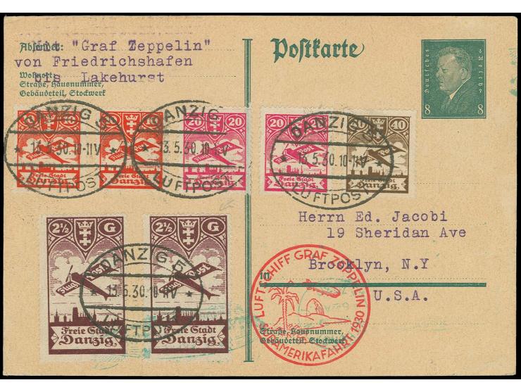 2 1/2 G., 2 Einzelwerte mit Plattenfehler "Strich links unten im G von Gulden" bzw. "g von Danzig oben eingekerbt" auf D.Reic