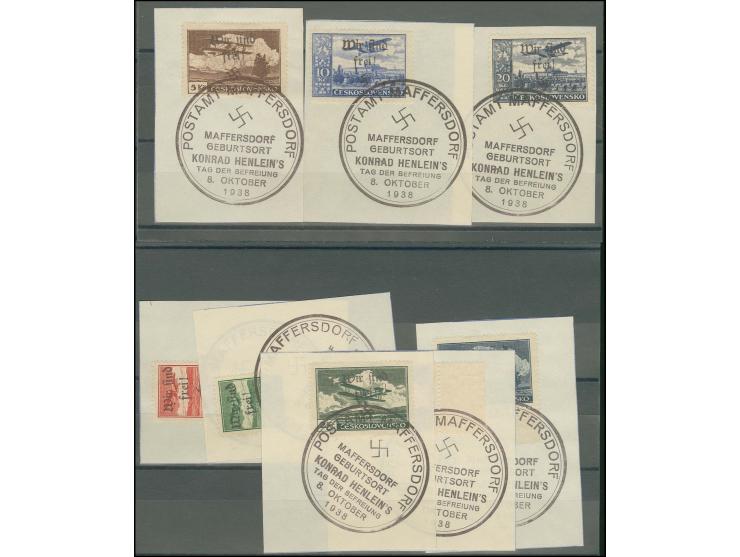 1938, Flugpost 50H.-20 Kc., je sauber gestempelt auf Briefstück, tadellos, Fotoattest Kleymann