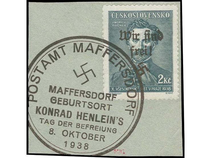 Legionäre kpl. und Fügner 50 H.-2 Kc. kpl., sauber gestempelt auf Briefstücken, alle sign. Dr. Hörr und Dr. Dub