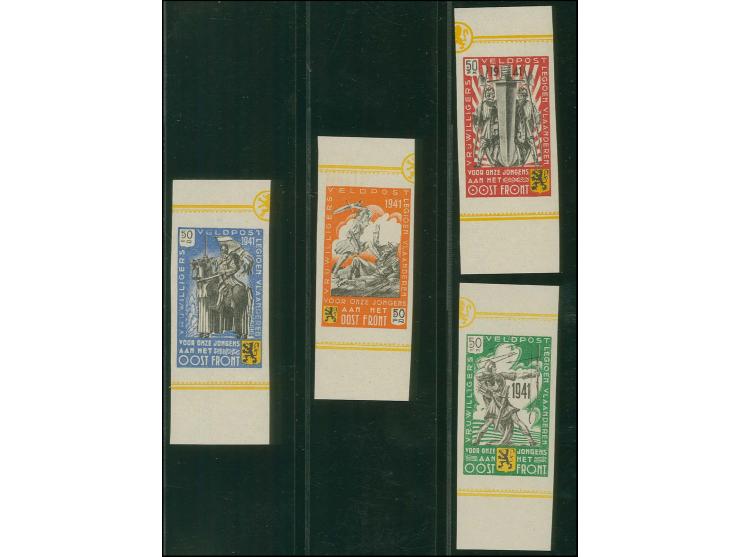 1941, Symbolische Darstellungen 50 Fr. kpl. ungezähnt, postfrisch mit Bogenrändern