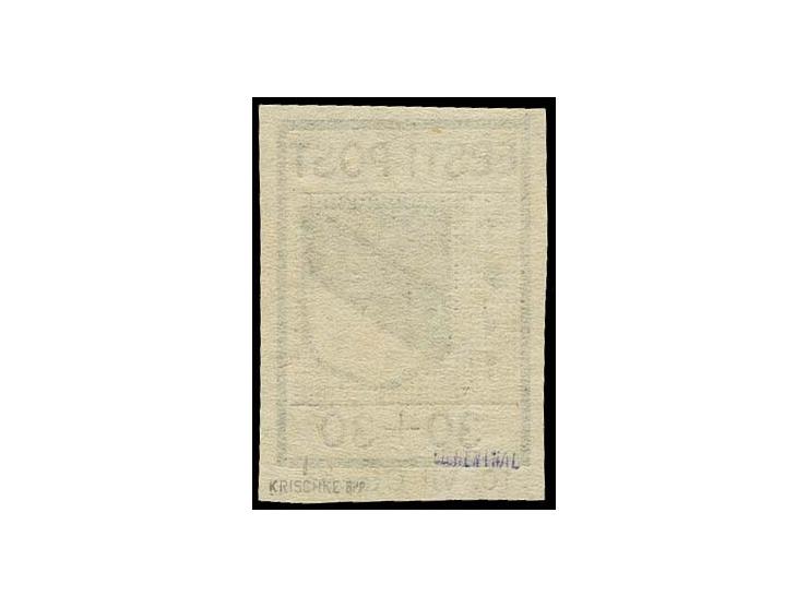 30 K. Type I, ungezähnt, postfrisch, tadellos, u.a. sign. Krischke BPP und Fotoattest Klein BPP
