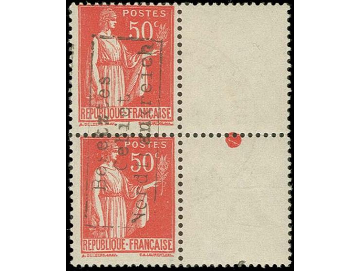 50 C. mit Aufdruck Type II, rechts mit anhängenden Leerfeldern, postfrisch, rückseitig Kontrollstempel, u.a. sign. Pickenpack