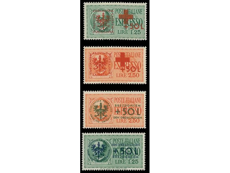 Rotes Kreuz und Obdachlosen Eilmarken 1,25 L.-2,50 L., postfrisch, sign. Krischke BPP (Mi. 480,-)