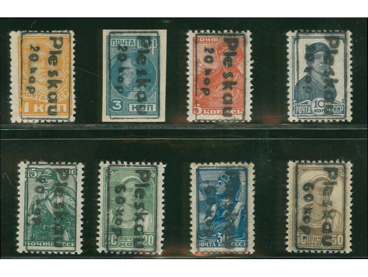 Handstempel auf Sowjetunion 20 K. auf 1 K.- 60 K. auf 50 K., postfrisch, u.a. sign. Dr. Rommerskirchen BPP und für den Satz F