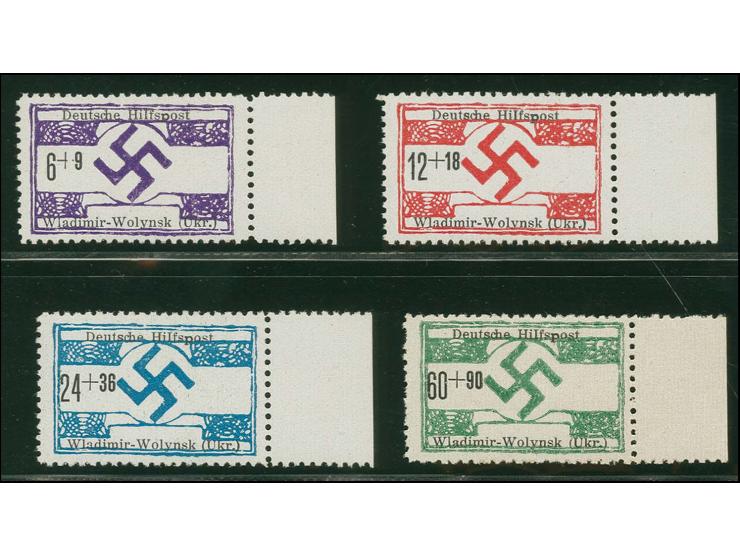 Wladimir-Wolynsk 6-60 Pfg. kpl. postfrisch, einheitlich vom rechten Bogenrand (Mi. 700,-)