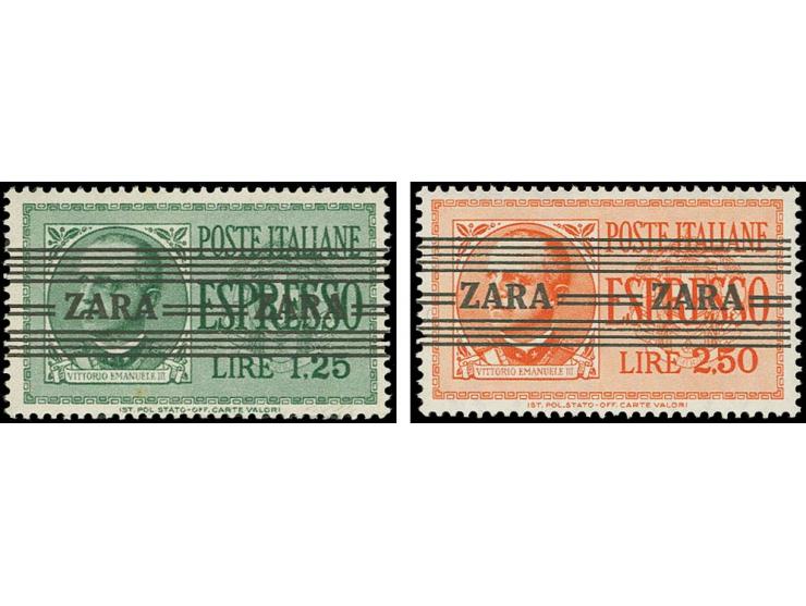 Gitteraufdruck auf Eilmarken 1,25 L. und 2,50 L., postfrisch, sign. Ludin (Mi. 325,-)