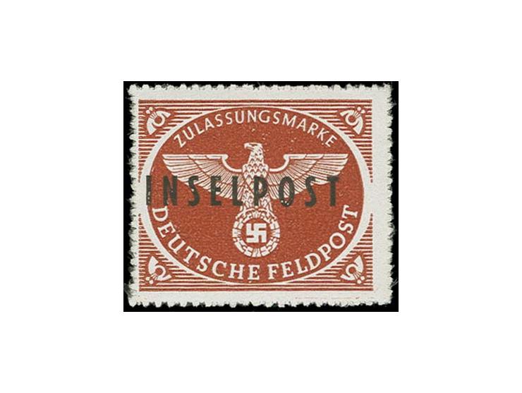Rhodos braunrot, postfrisch, leichte bildseitige Farbabhebungen sind herstellungsbedingt, tadellos, sign. Dr. Dub, Fotoattest