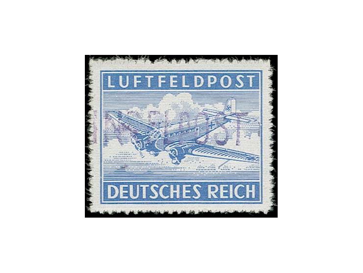Leros-Zulassungsmarke durchstochen mit hellviolettem Aufdruck, postfrisch, tadellos, sign. Carl H. Lange, Fotoattest Müller B
