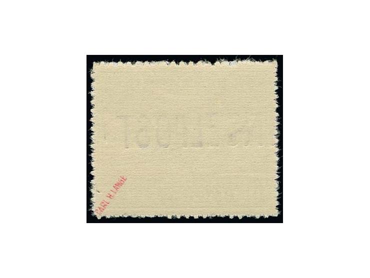 Leros-Zulassungsmarke durchstochen mit hellviolettem Aufdruck, postfrisch, tadellos, sign. Carl H. Lange, Fotoattest Müller B