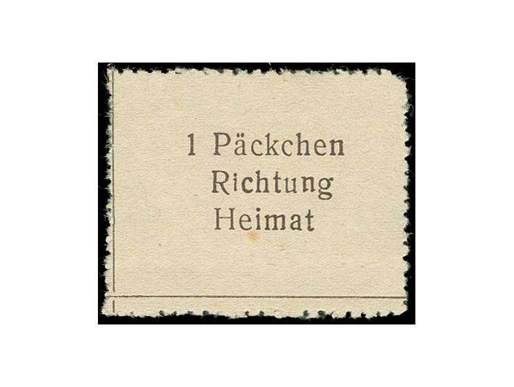 Krim-Päckchenmarke in Type II mit kopfstehendem "u" statt "n", ungummiert wie verausgabt, unauffälliger kleiner Stockfleck, s