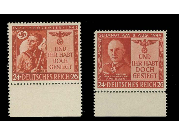 General von Witzleben 24 Pfg., postfrisch vom Unterrand (Mi. 750,-)
