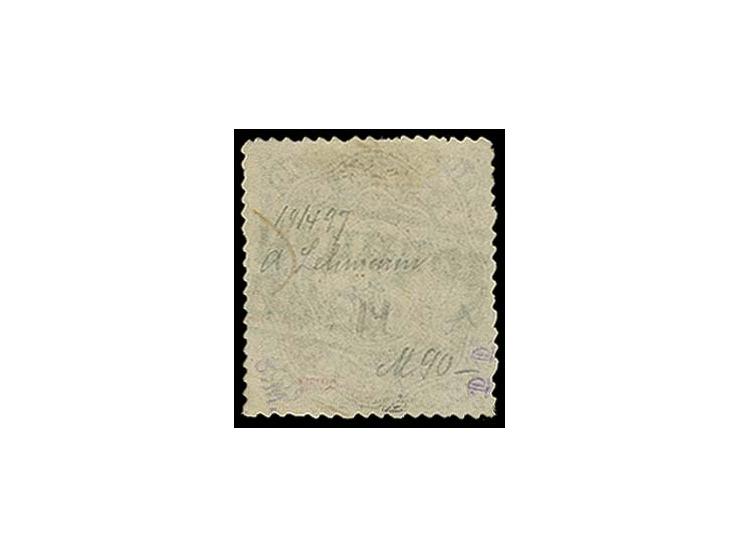 1863, 10 Grote schwarz, Durchstich D1I mit sauber aufgesetztem blauem Ra2 "BREMEN Bahnhof"; rückseitig oben rechts minimal fa